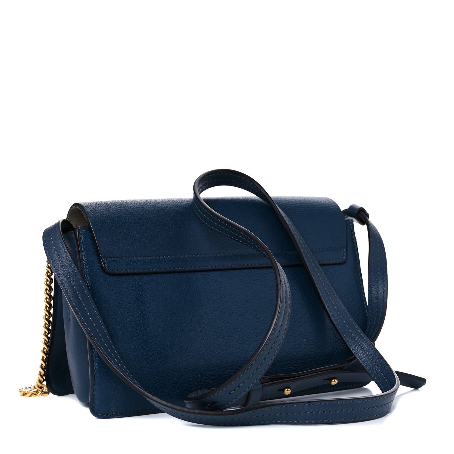 Chloe Goatskin Small Faye Shoulder Bag Denim Blue 3 of 20