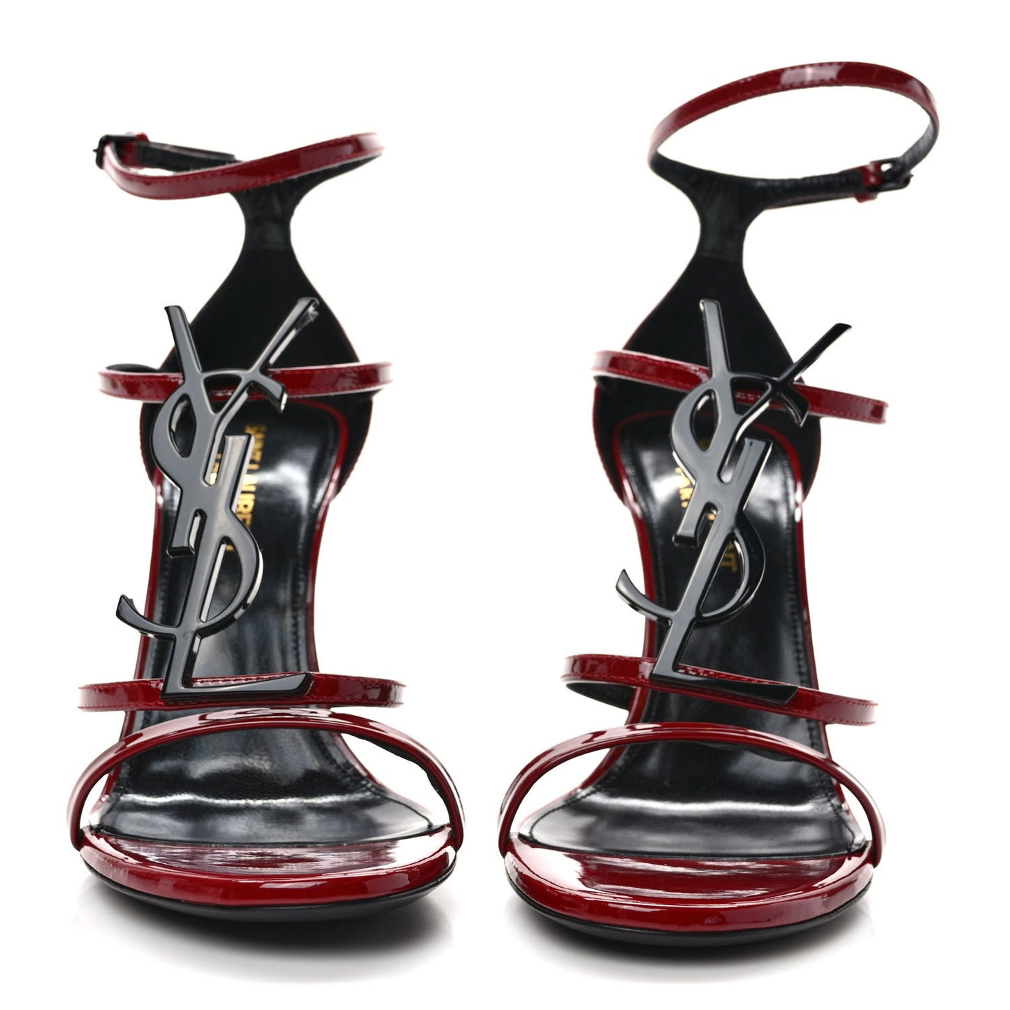 Patent Calfskin Cassandra 100 Sandals 36 Red Laquer
