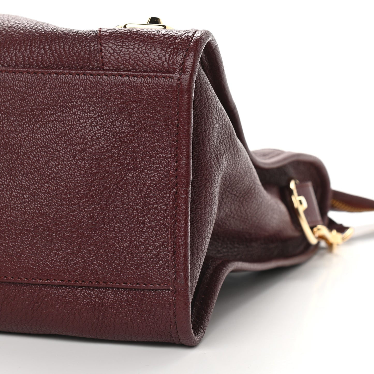 Chevre Gold Metallic Edge Hardware City Cassis