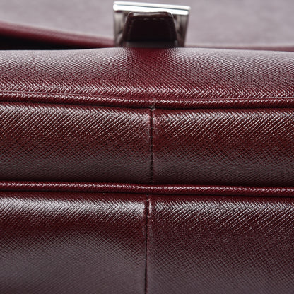 Prada Saffiano Messenger Satchel Granato 9 of 13