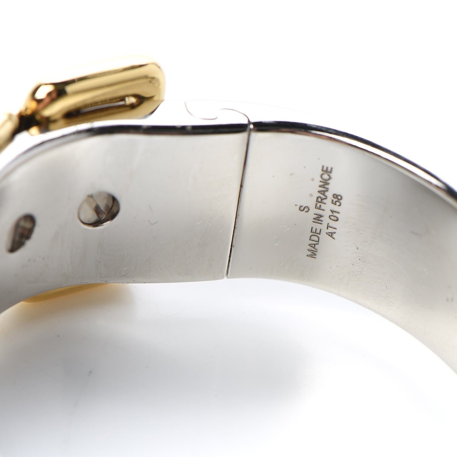 Louis Vuitton Metal Enamel Confidential Bangle Bracelet S 5 of 6