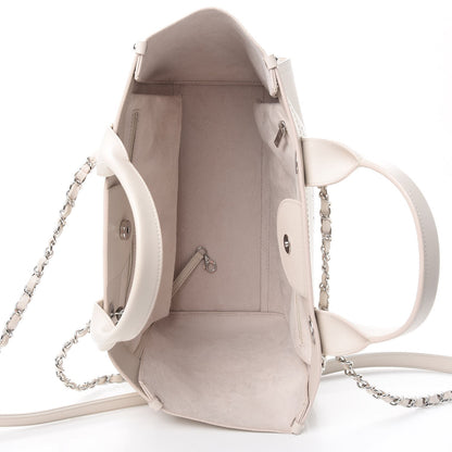 Chanel Caviar Small Studded Deauville Tote Ivory 6 of 11