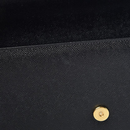 Saint Laurent Grain De Poudre Monogram Cassandre Clutch Black 11 of 13