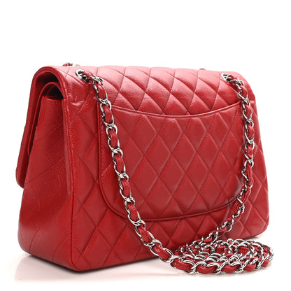 Chanel Caviar Quilted Jumbo Double Flap Dark Red 3 of 11