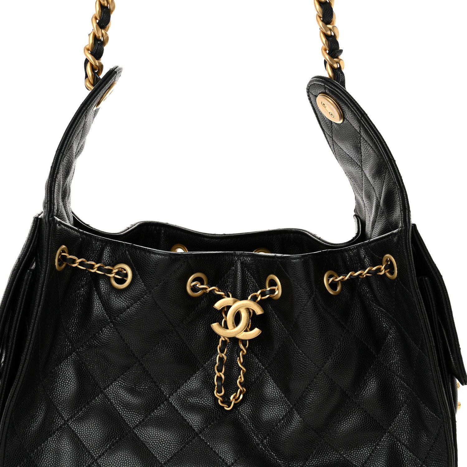 Chanel Caviar Quilted Small Chanel 25 Handbag Black 8 of 10