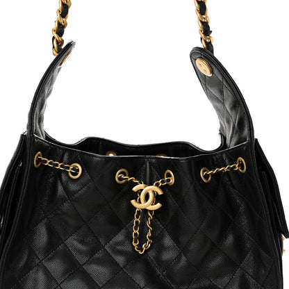 Chanel Caviar Quilted Small Chanel 25 Handbag Black 8 of 10
