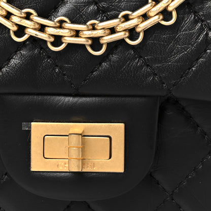Chanel Aged Calfskin Quilted 2.55 Reissue Mini Flap Black 8 of 11