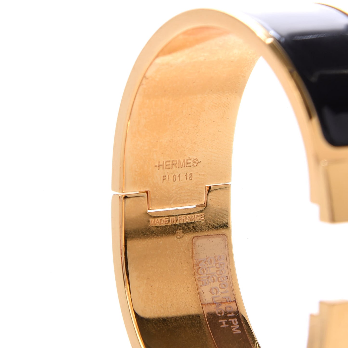 Enamel Wide Clic Clac H Bracelet PM Black