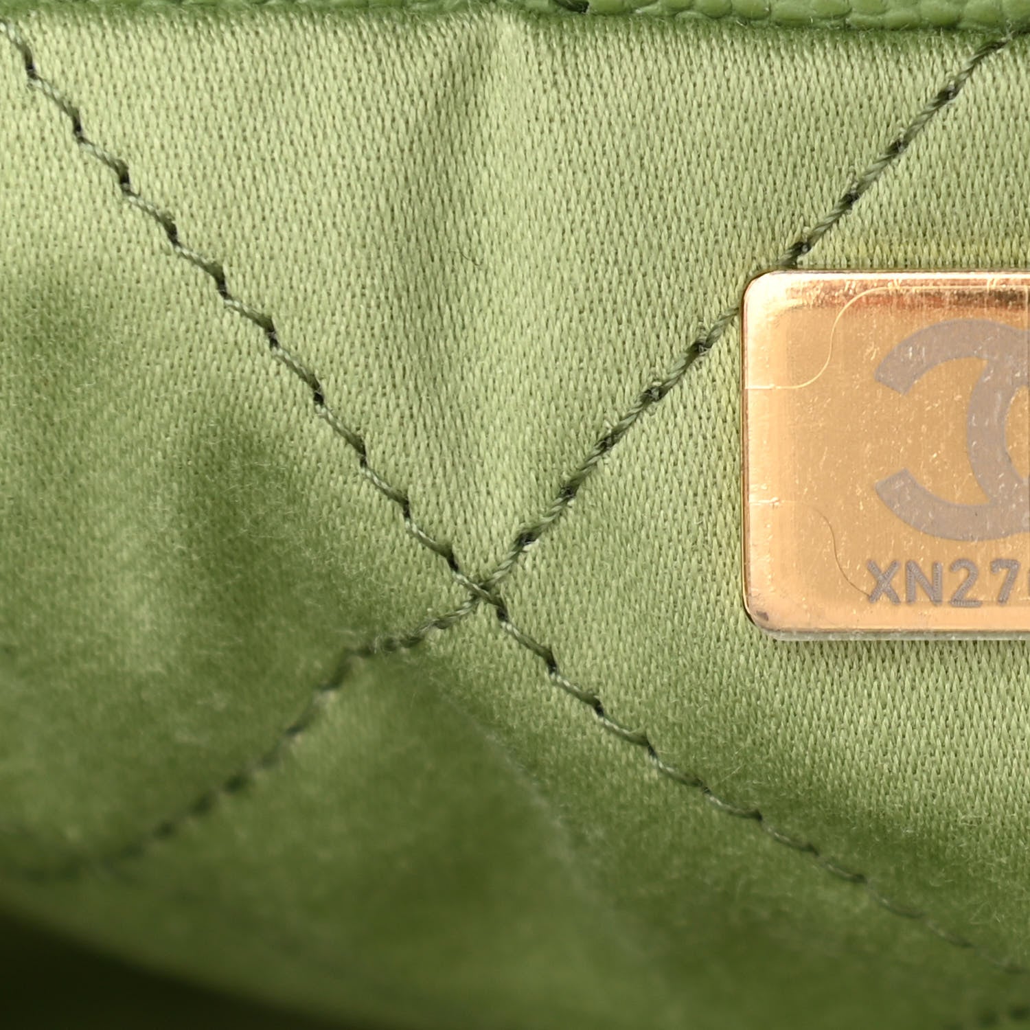 Chanel Shiny Caviar Quilted Small Chanel 22 Green 8 of 11