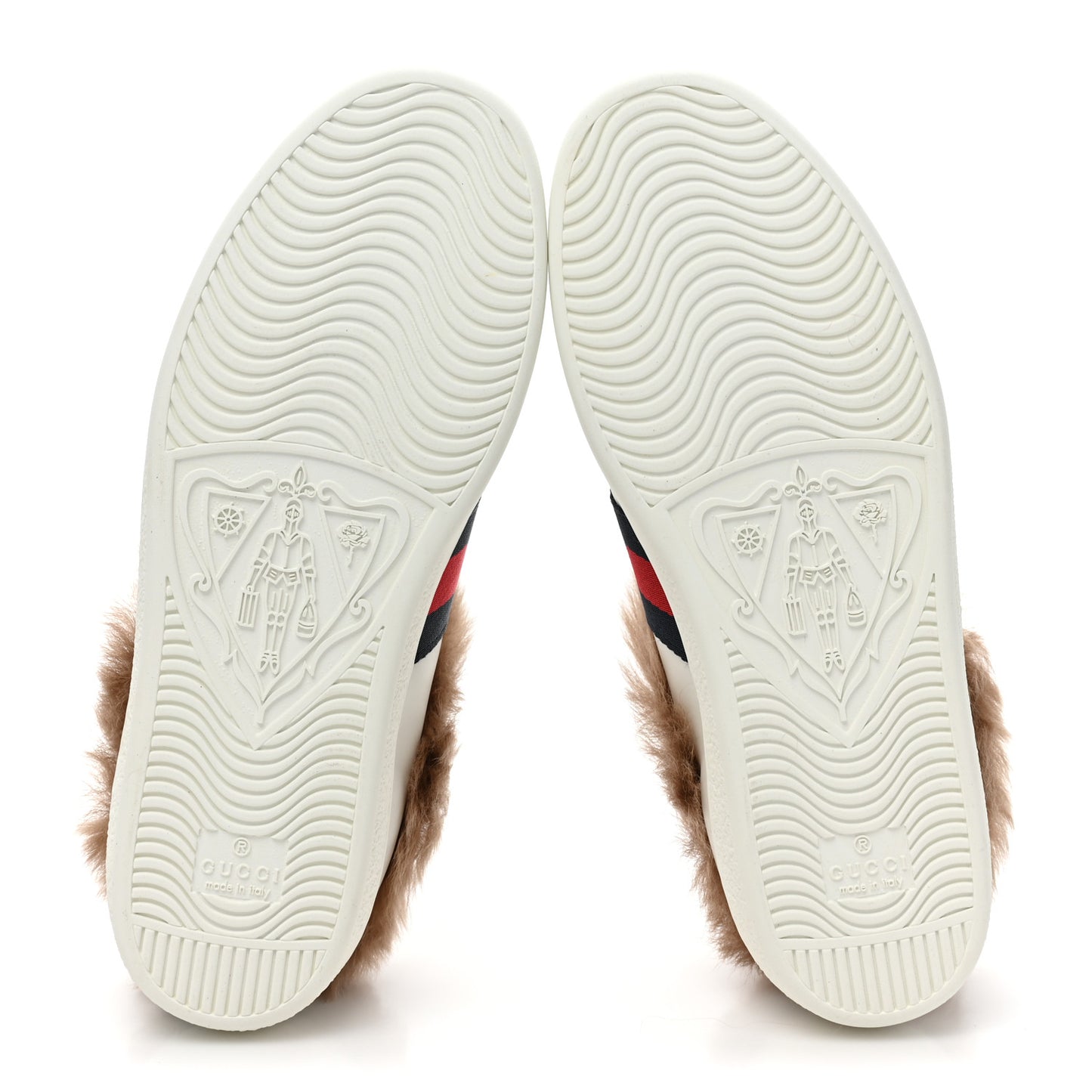 Calfskin Wool Web Bee Embroidered Womens Ace Sneakers 36 White