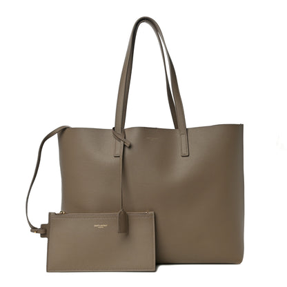 Saint Laurent Calfskin Large Shopping Tote Dark Beige 1 of 14