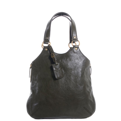 Saint Laurent Calfskin Small Tribute Tote Green 1 of 8