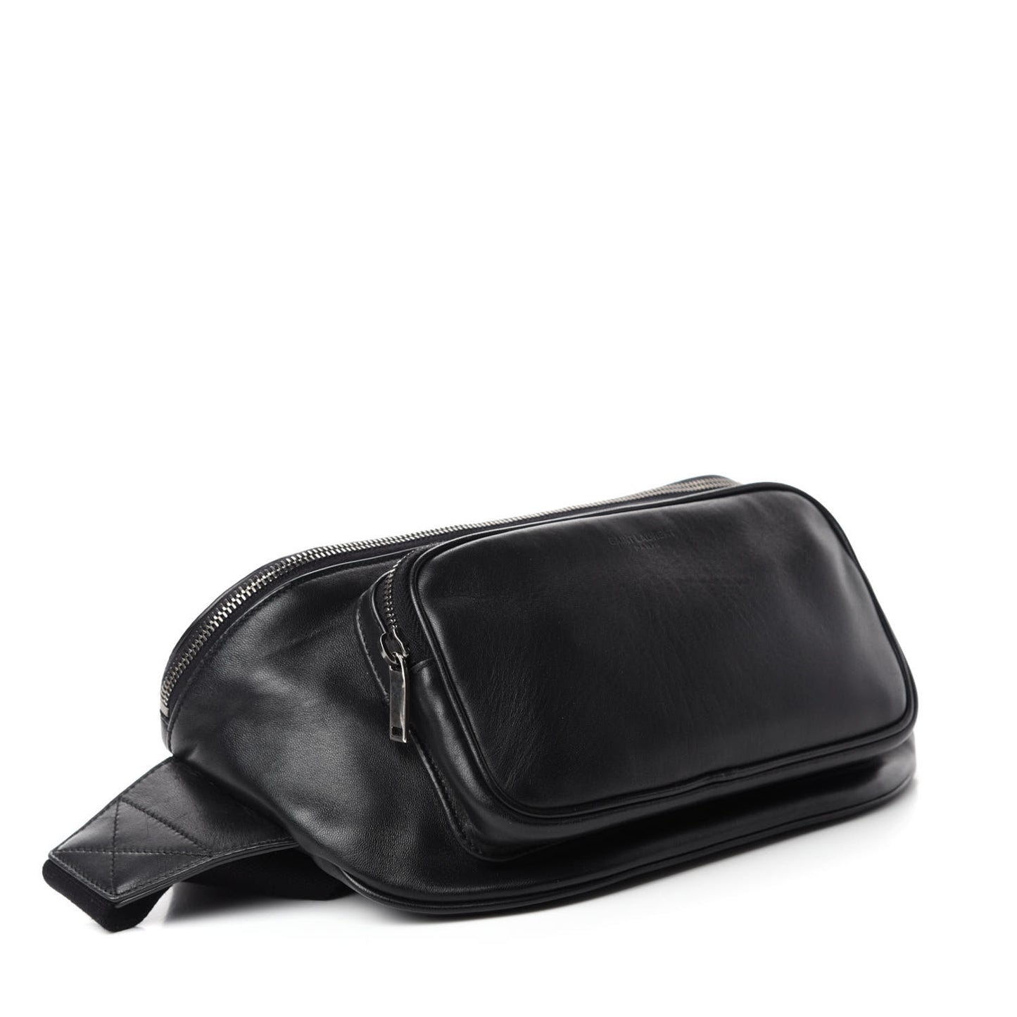 Lambskin Subway Belt Bag Black