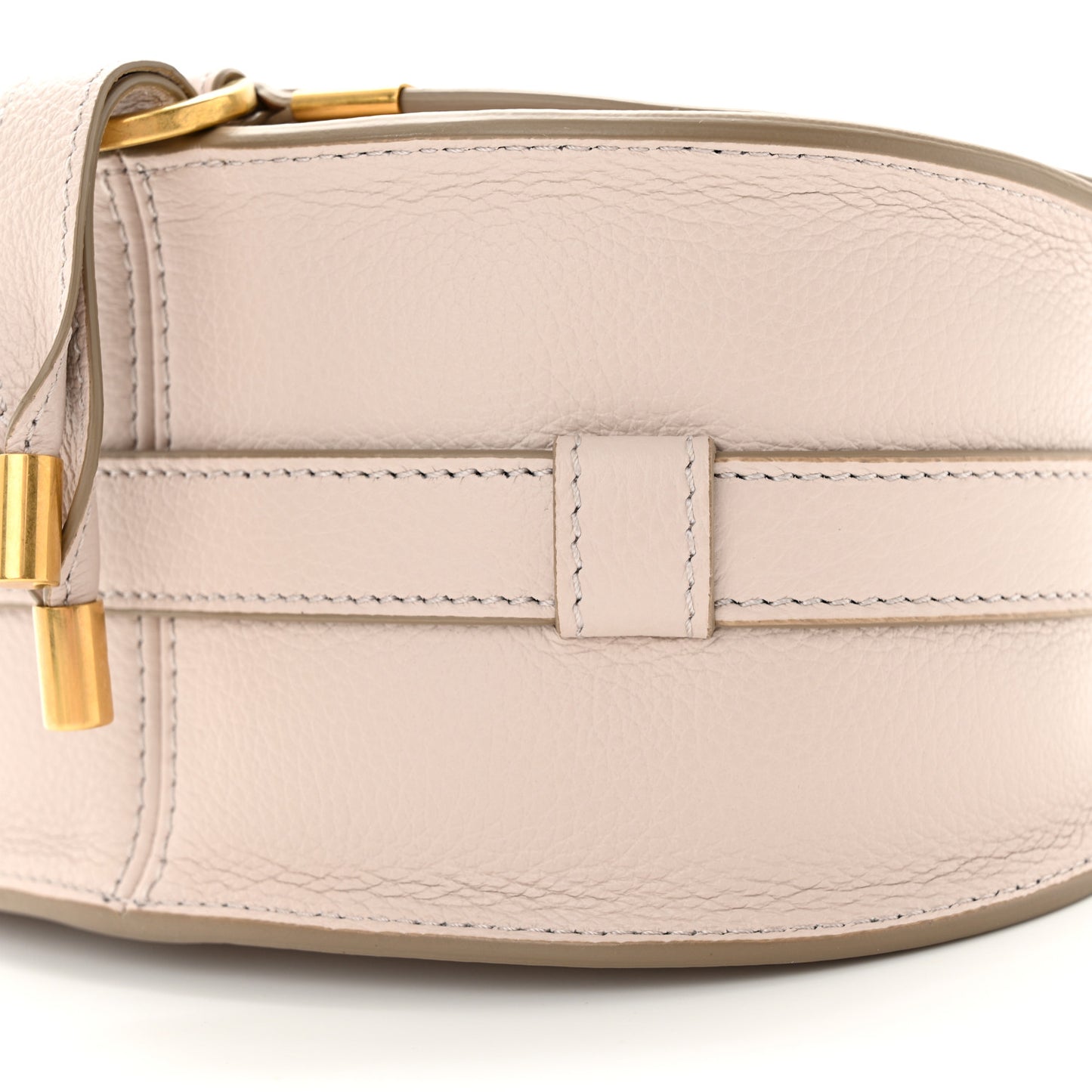 Grained Calfskin Small Marcie Saddle Bag Cement Pink