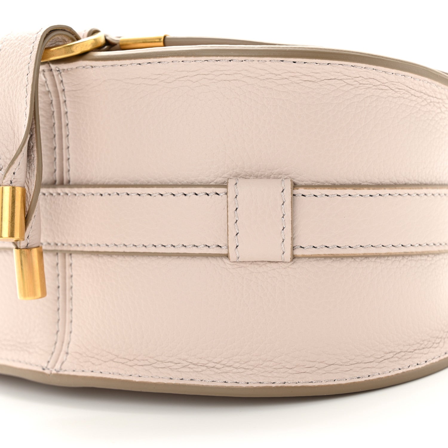 Chloe Grained Calfskin Small Marcie Saddle Bag Cement Pink 10 of 10