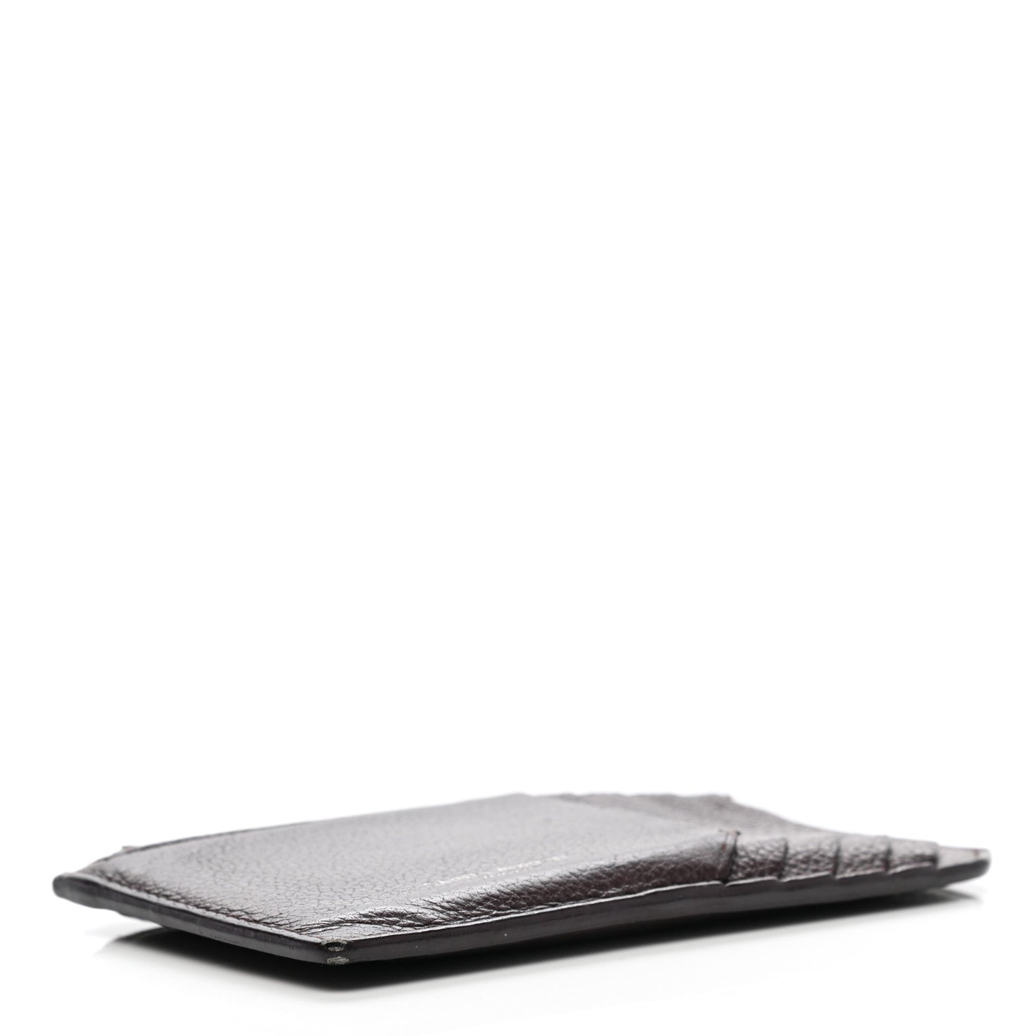 Saint Laurent Grained Calfskin 5 Fragments Zip Pouch Card Holder Bordeaux 4 of 11