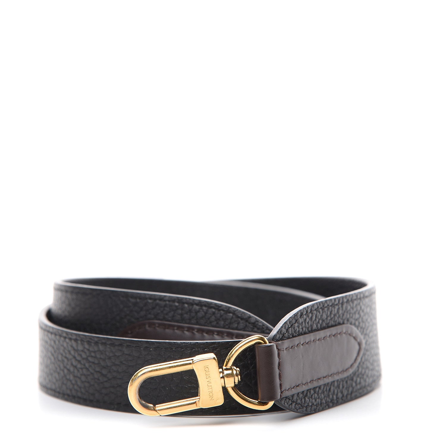 Louis Vuitton Calfskin Jersey Shoulder Strap Black 1 of 4