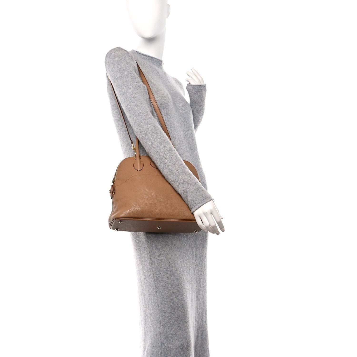 Hermes Taurillon Clemence Bolide 31 Tabac Camel 2 of 11