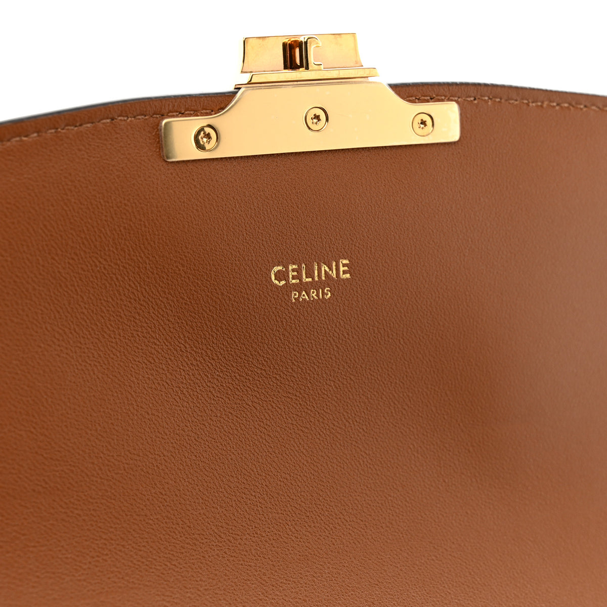 Textile Natural Calfskin Medium Triomphe Bag White Tan