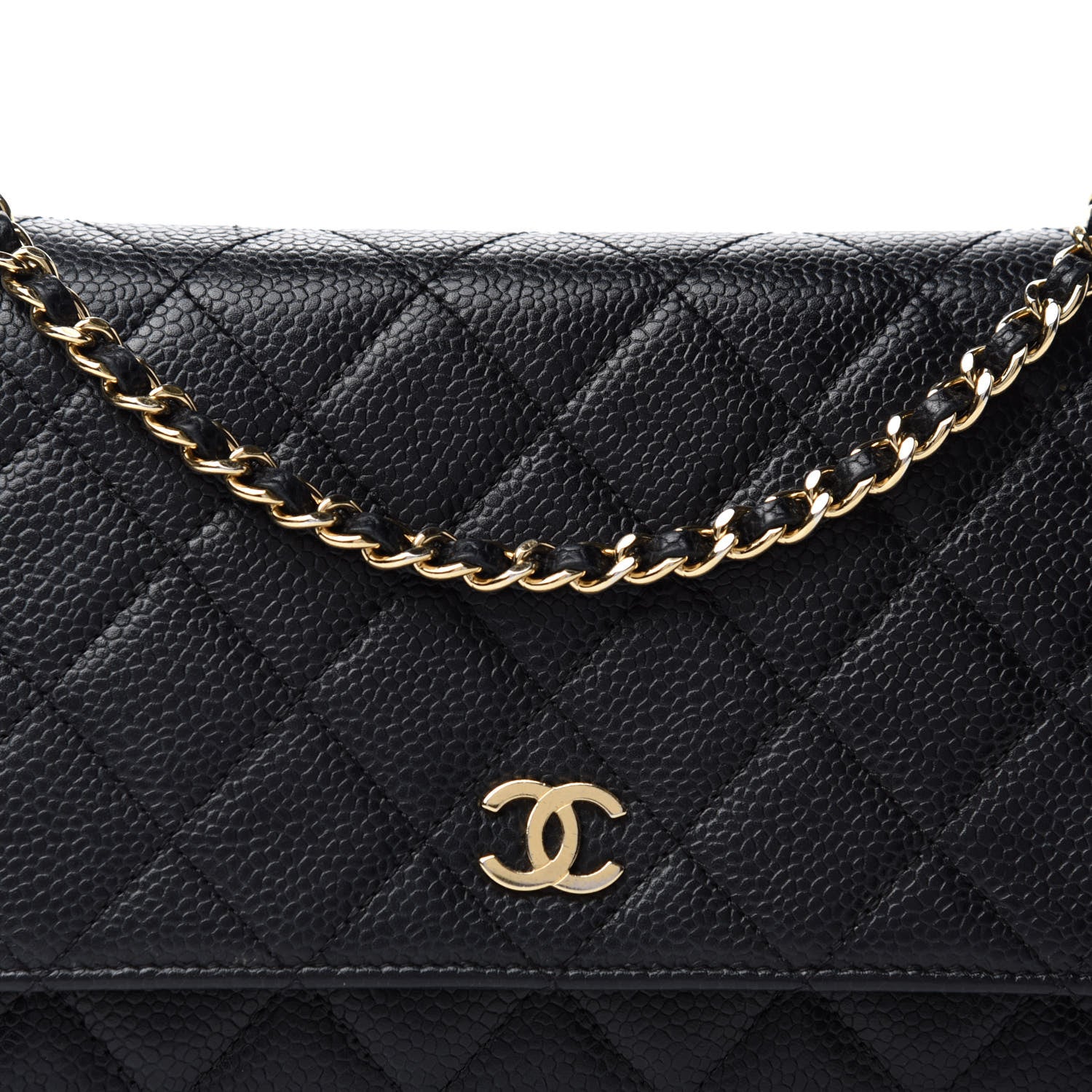 Chanel Caviar Quilted Wallet On Chain WOC Black 11 of 12
