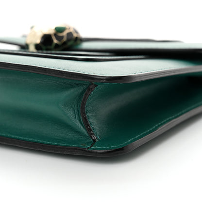 Bulgari Calfskin Small Serpenti Forever Snake Strap Crossbody Bag Emerald Green 10 of 12