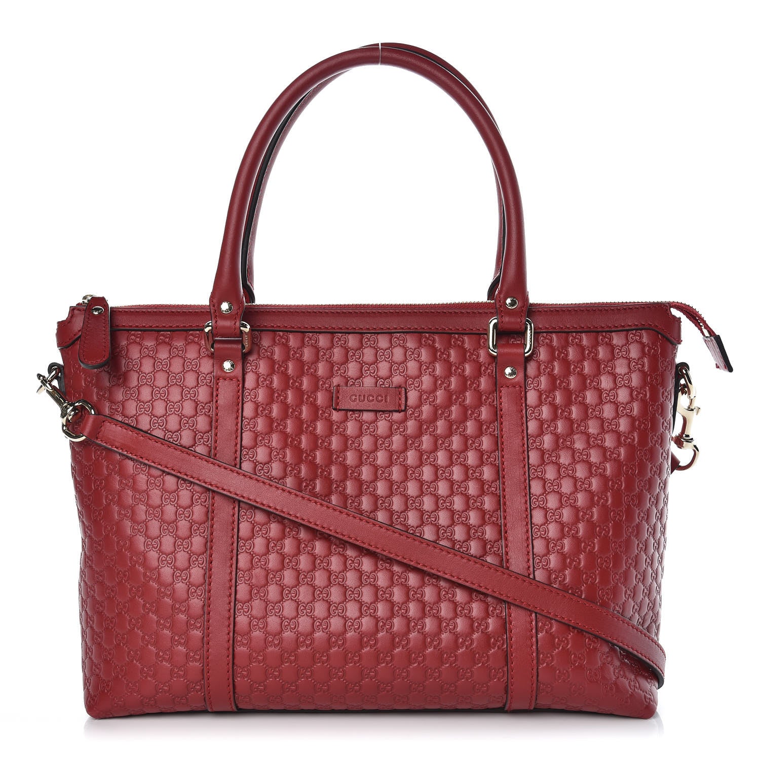 Gucci Soft Microguccissima Small Zippered Satchel Rosso 1 of 7
