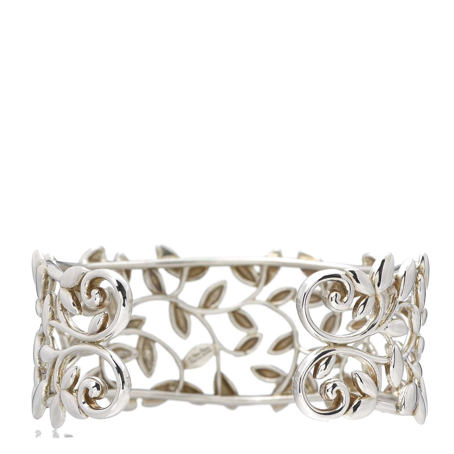Tiffany Sterling Silver Paloma Picasso Olive Leaf Cuff Bracelet 3 of 5