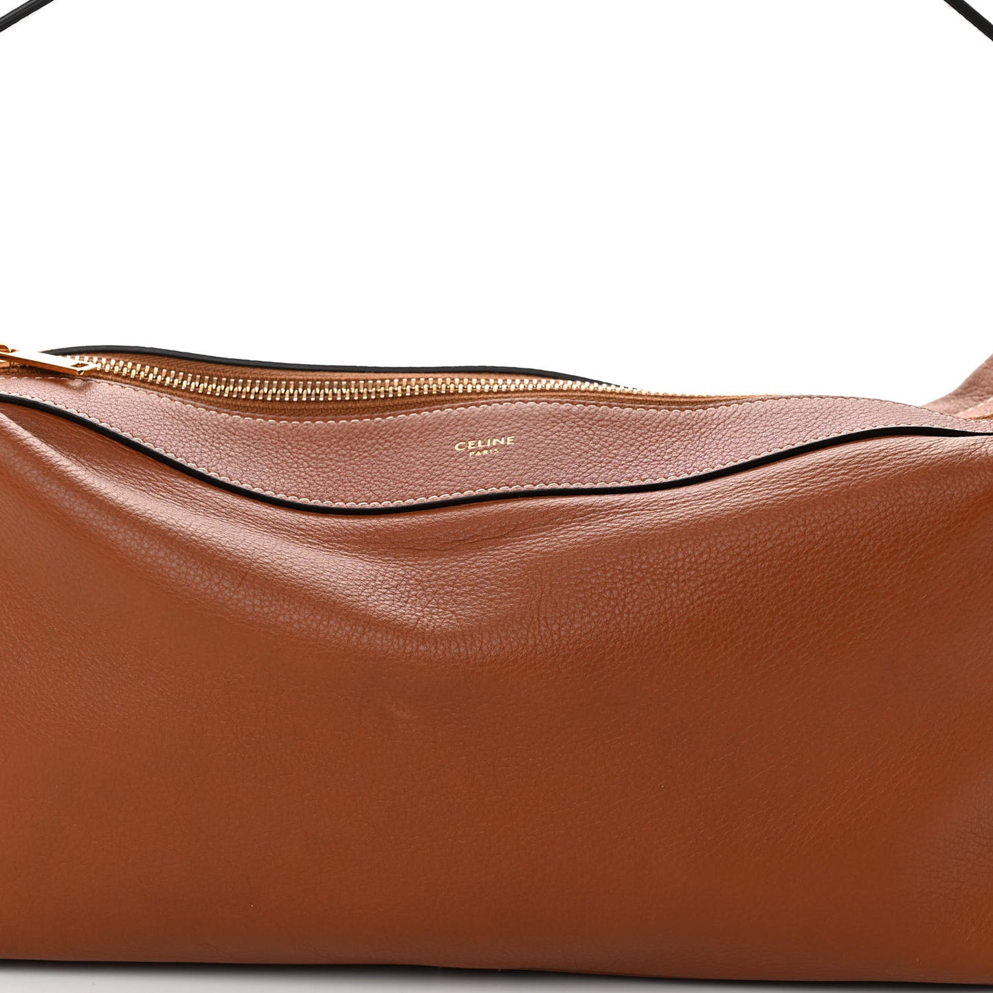 Supple Calfskin Medium Romy Shoulder Bag Tan