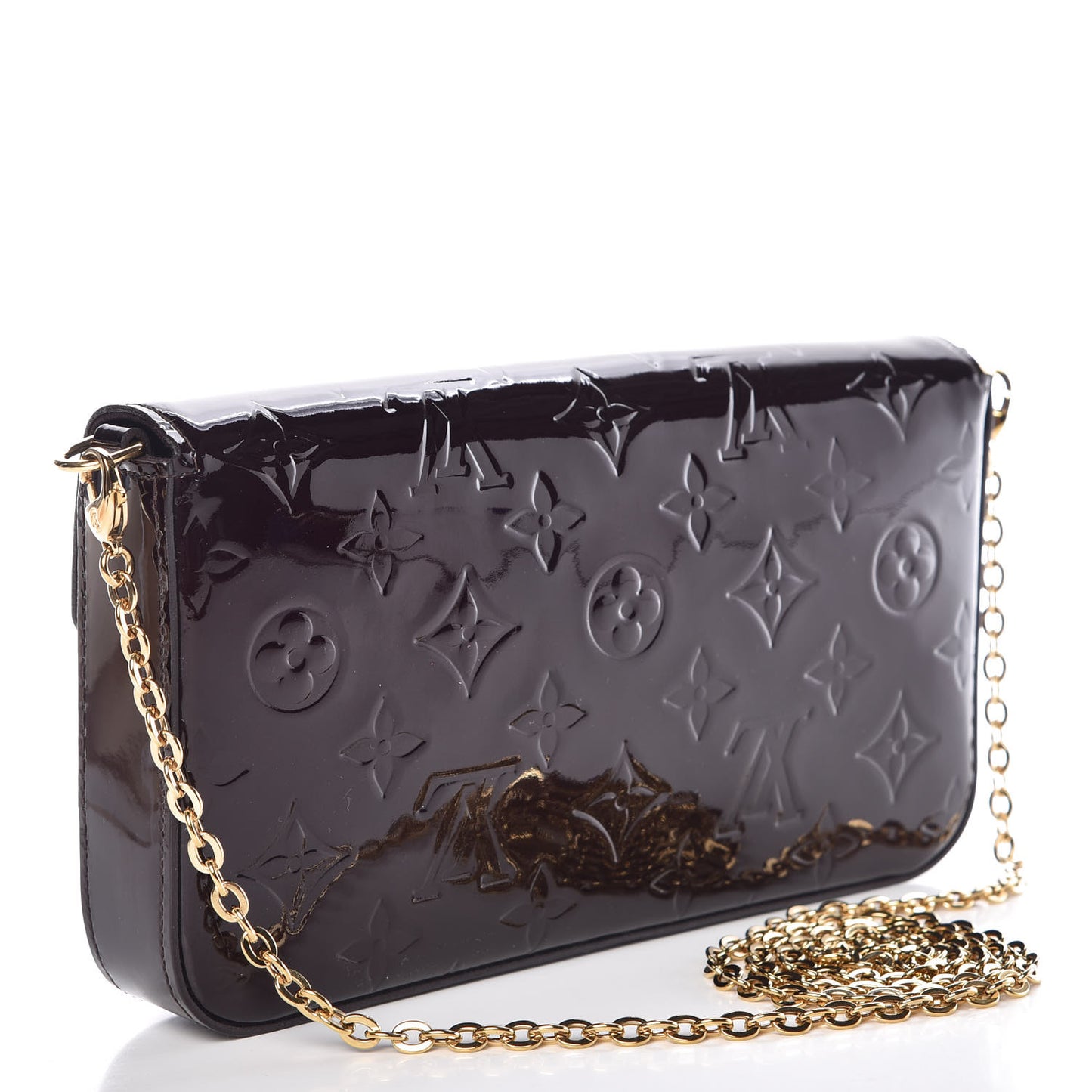 Vernis Pochette Felicie Chain Wallet Amarante