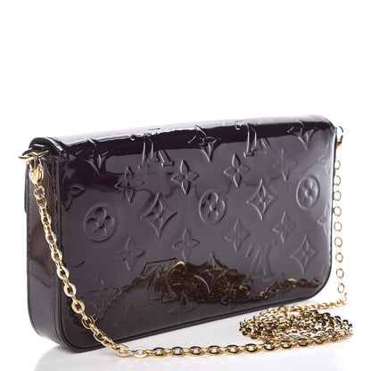 Louis Vuitton Vernis Pochette Felicie Chain Wallet Amarante 4 of 11