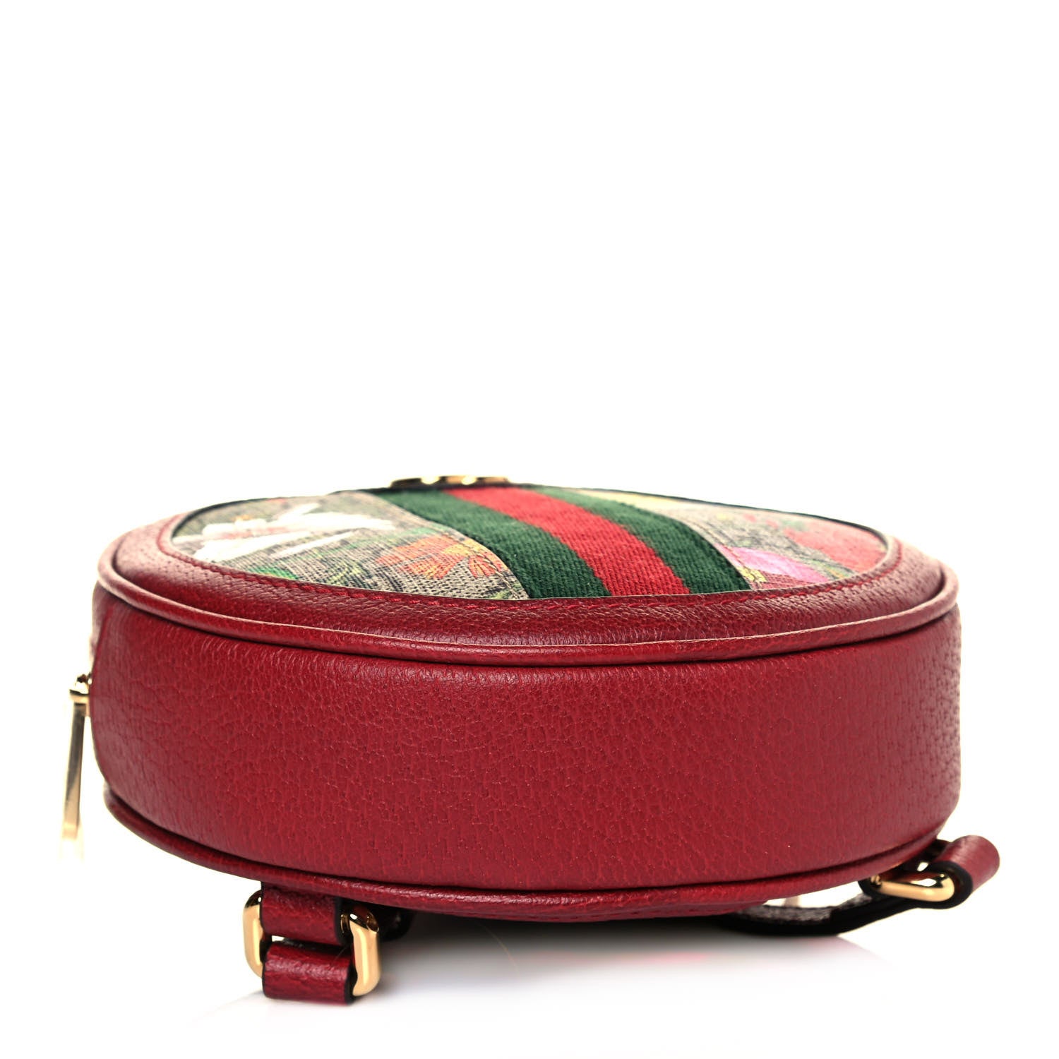 Gucci GG Supreme Monogram Web Flora Mini Ophidia Round Backpack Red 4 of 12