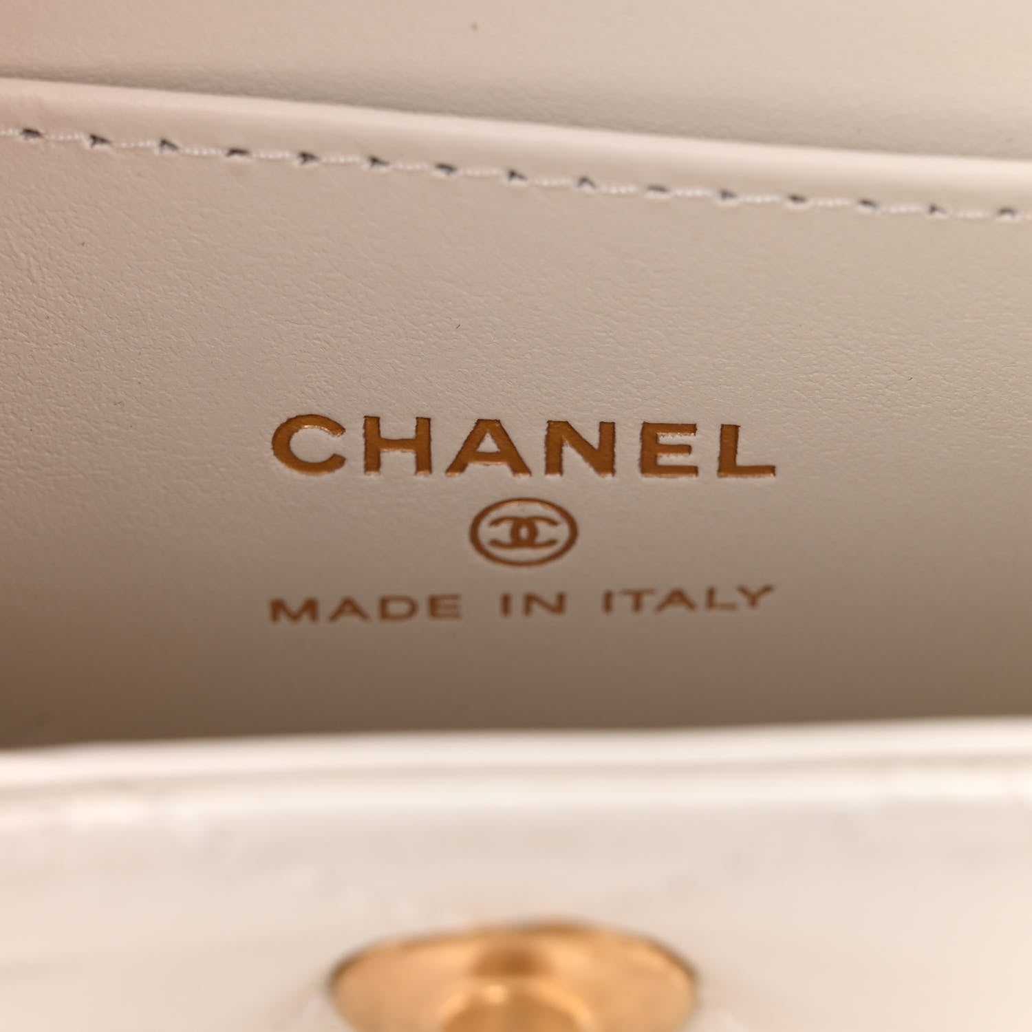 Chanel Shiny Aged Calfskin Quilted Mini Nano Kelly Shopper White 6 of 11