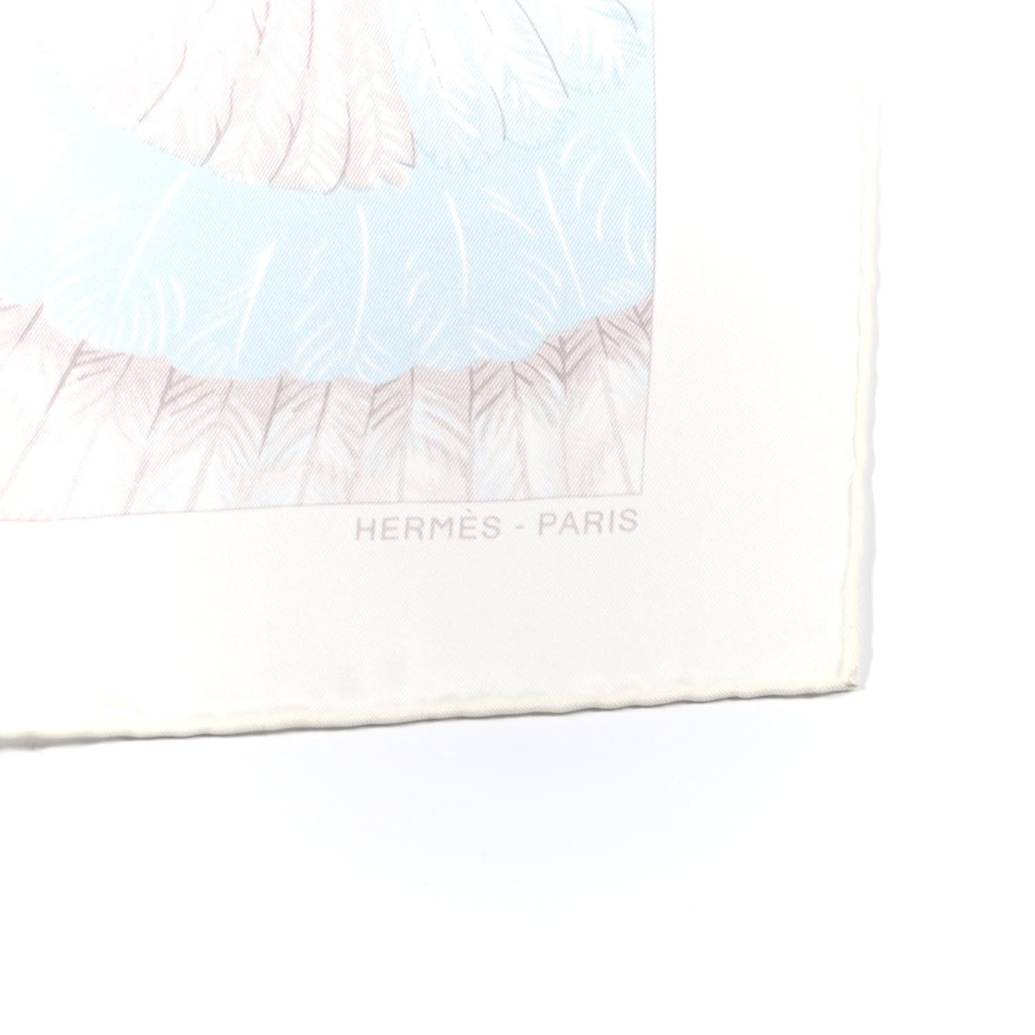 Hermes Silk Brazil II 70 White Ciel Gris Perle 3 of 4