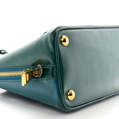 Prada Saffiano Vernice Lux Small Promenade Tote Ottanio 9 of 13