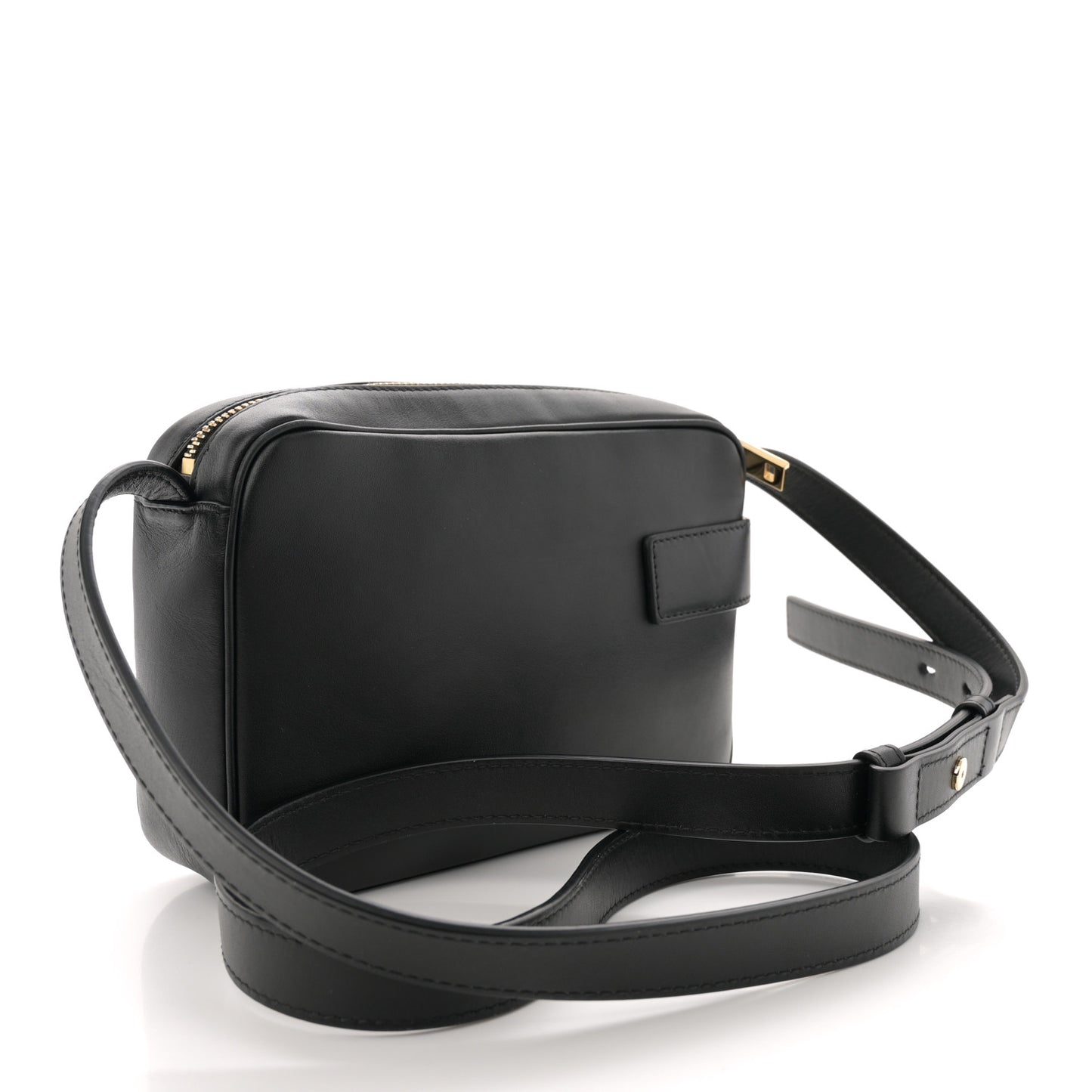 Calfskin Gancio Small Camera Case Black