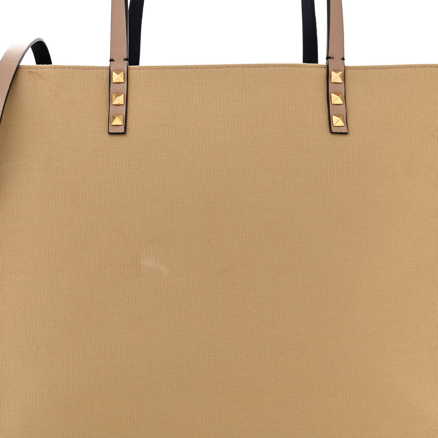 Valentino Garavani Canvas Medium Rockstud Reversible Tote Navy Blue Beige 12 of 17