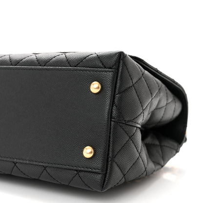 Chanel Caviar Quilted Small Coco Chain Handle Flap Black 10 of 11