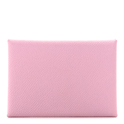 Hermes Epsom Calvi Duo Card Case Mauve Sylvestre 1 of 8