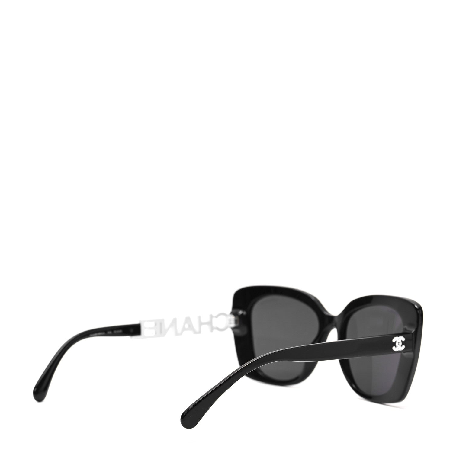 Chanel Acetate Strass Square Sunglasses 5422-B Black White 4 of 6