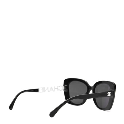 Chanel Acetate Strass Square Sunglasses 5422-B Black White 4 of 6