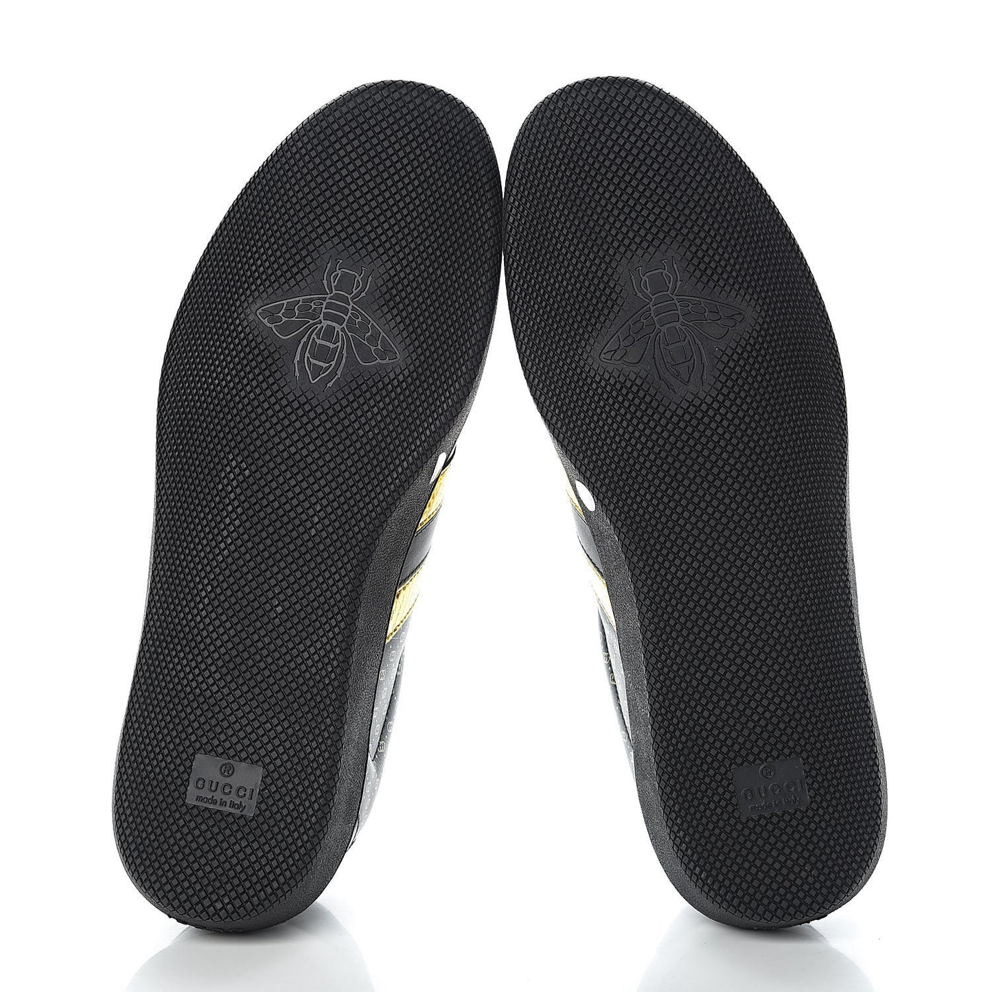 X DAPPER DAN Calfskin Laminated Ayers GG Micro Monogram Mens G74 Sneakers 9.5 Black