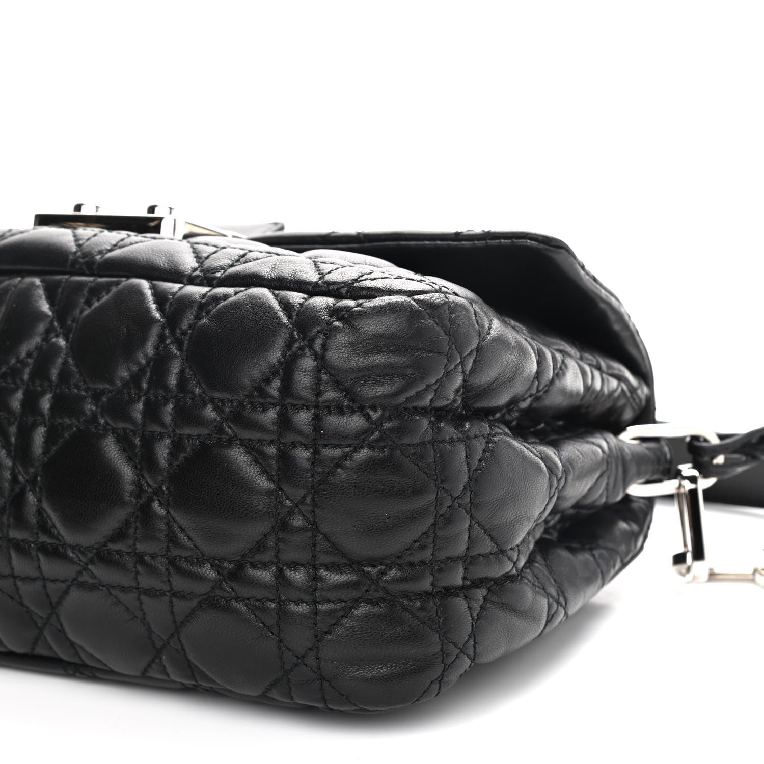 Christian Dior Lambskin Cannage New Lock Flap Black 10 of 11
