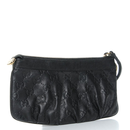 Gucci Guccissima Signature New Britt Wristlet Black 3 of 7