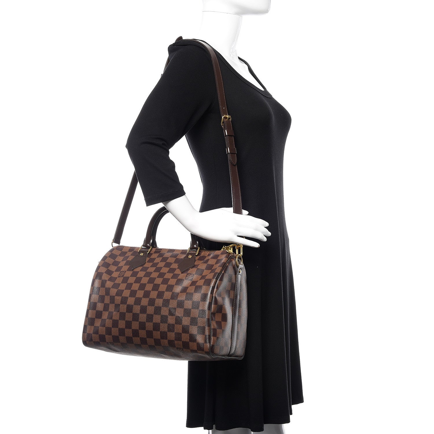 Louis Vuitton Damier Ebene Speedy Bandouliere 30 2 of 11