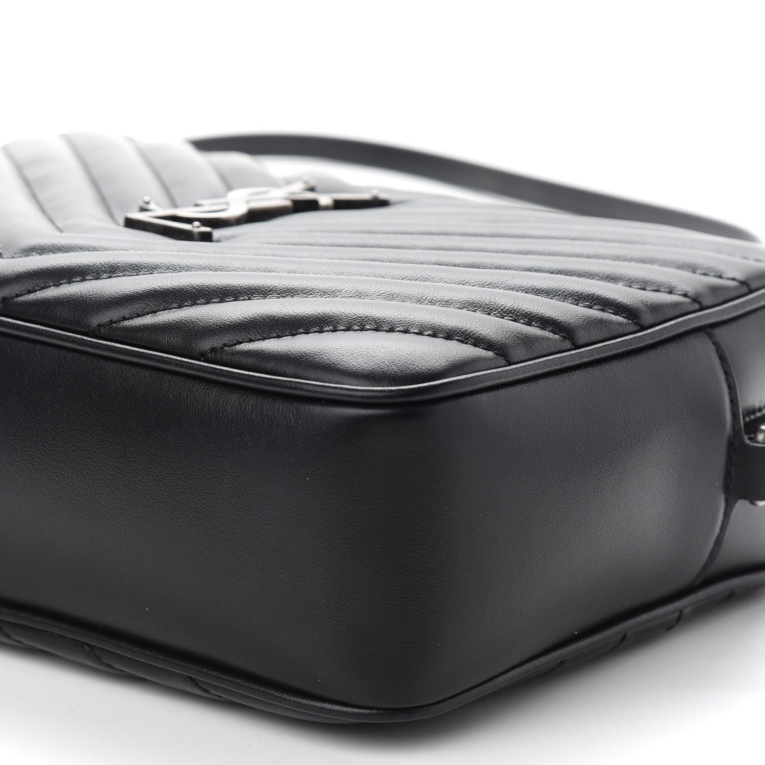 Saint Laurent Calfskin Matelasse Monogram Lou Camera Bag Black 9 of 9