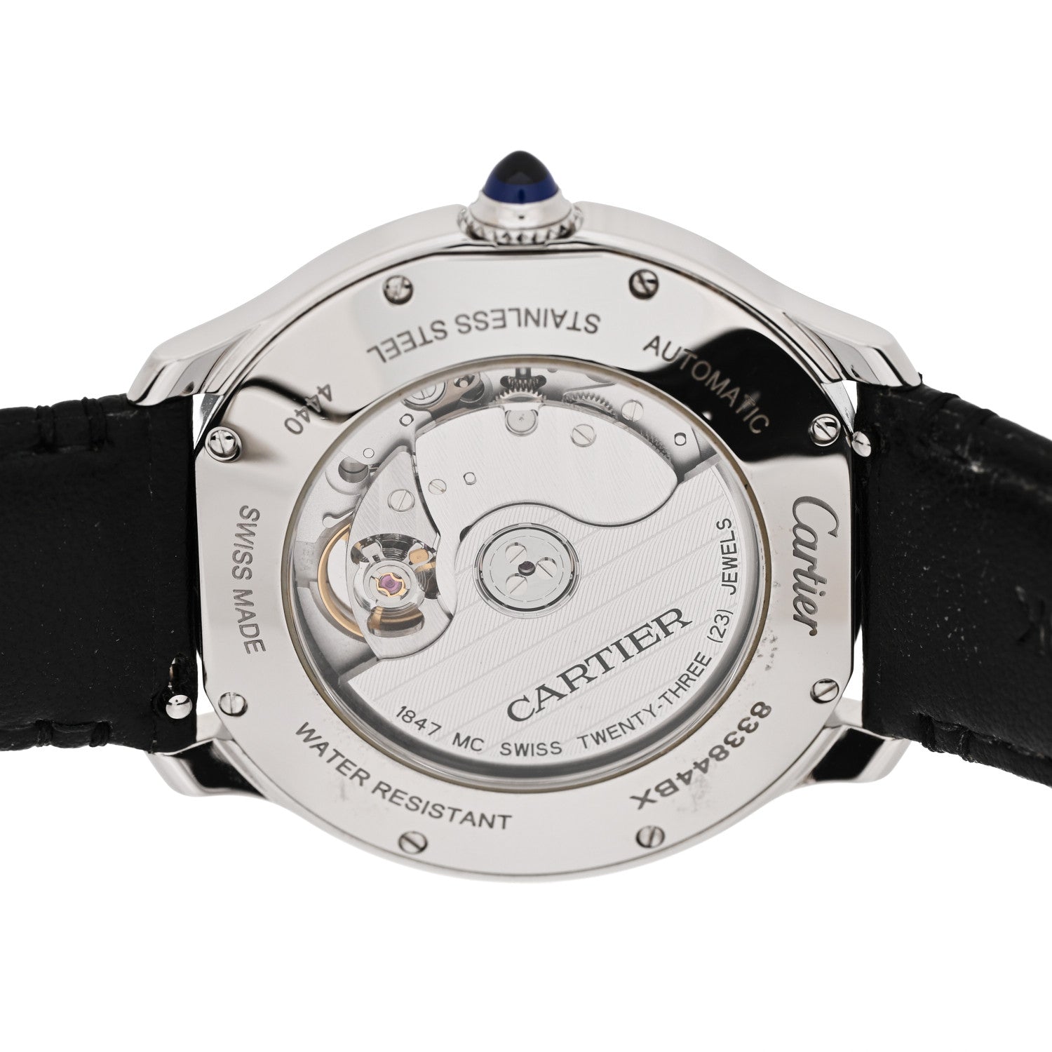 Cartier Stainless Steel Calfskin 40mm Ronde Must de Cartier Automatic Watch 4 of 7