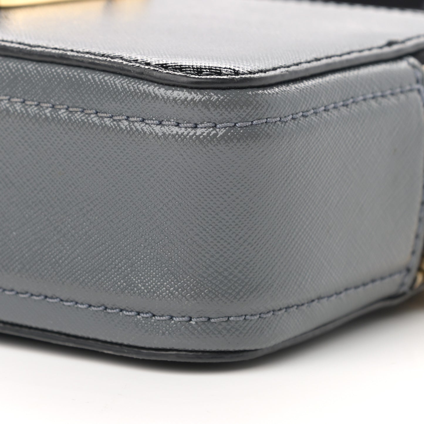 Saffiano Snapshot Camera Bag Black Grey