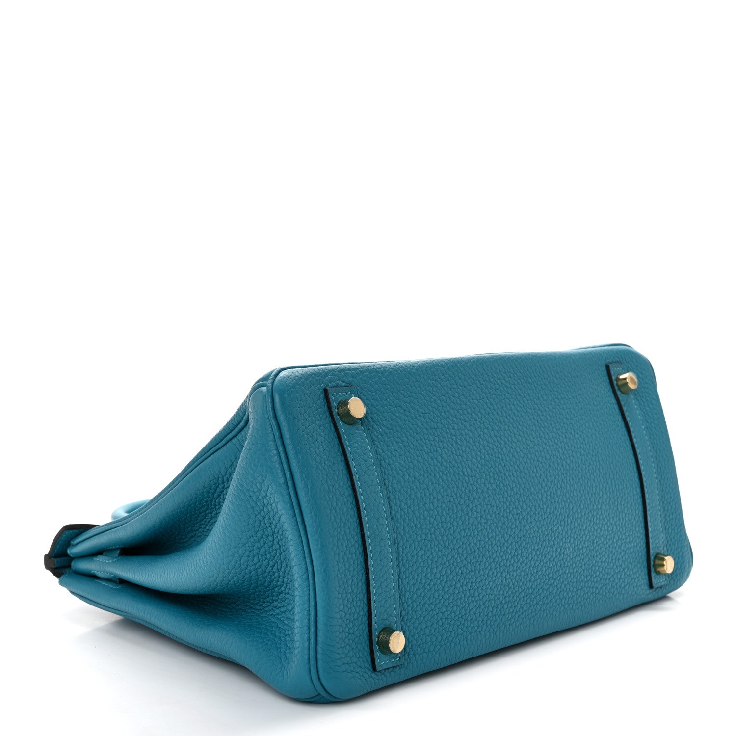 Hermes Taurillon Clemence Birkin 30 Turquoise 4 of 12