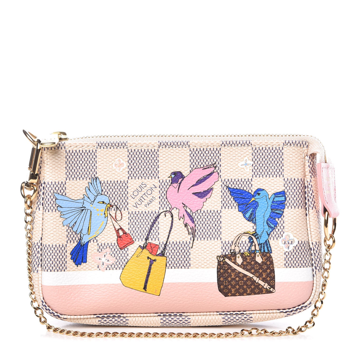Louis Vuitton Damier Azur 2018 Christmas Animation Mini Pochette Accessories 1 of 9