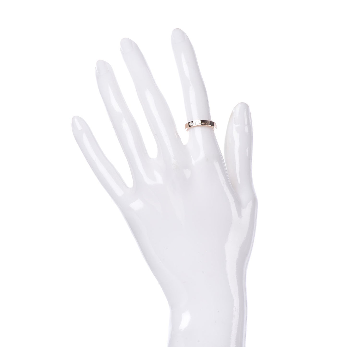 18K Pink Gold Diamond 3mm C De Wedding Band Ring 49 4.75